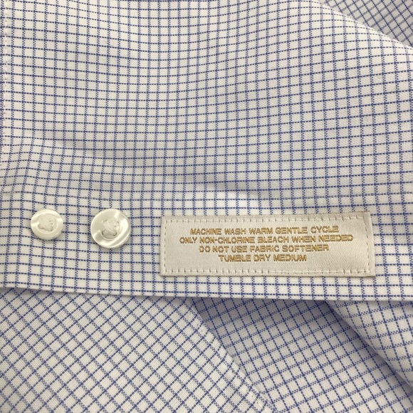 Gold Label Round Tree & York No-Iron Button-Down Check Shirt NWT Size 19-36/37 - Picture 9 of 9